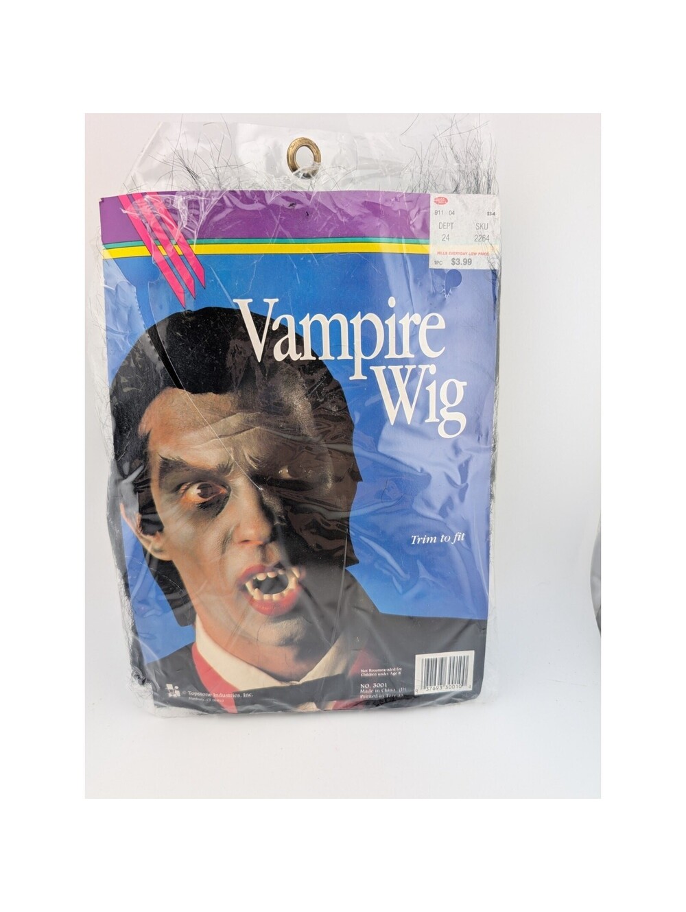 Vintage Vampire Wig Halloween Costume Trim To Fit No. 3001